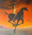 Black Unicorn
(26.08.1995; oil on hardboard; 53.5x48 cm)
Anna Zinkovsky