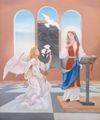 Annunciation
(23.02.2001; oil on hardboard; 60x40 cm)
Anna Zinkovsky