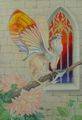 Stained-glass window and gryphon
(09.09.2006; oil on canvas; 30x20 cm)
Anna Zinkovsky
