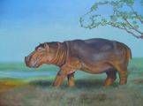 Hippopotamus
(24.04.2007; oil on hardboard; 30x40 cm)
Anna Zinkovsky